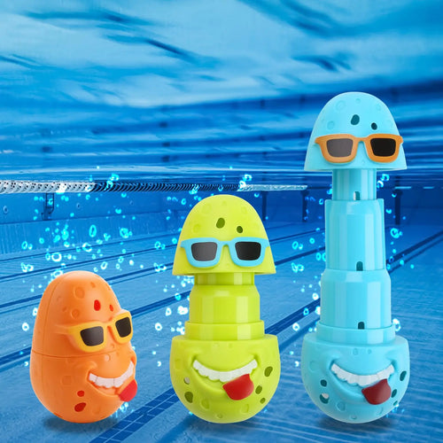 3Pcs Clown Egges Pool Diving Toys Cute Egg Diving Sticks Swimming Pool Dive Toys for Kids Summer Diving Pool Toys Water Toys