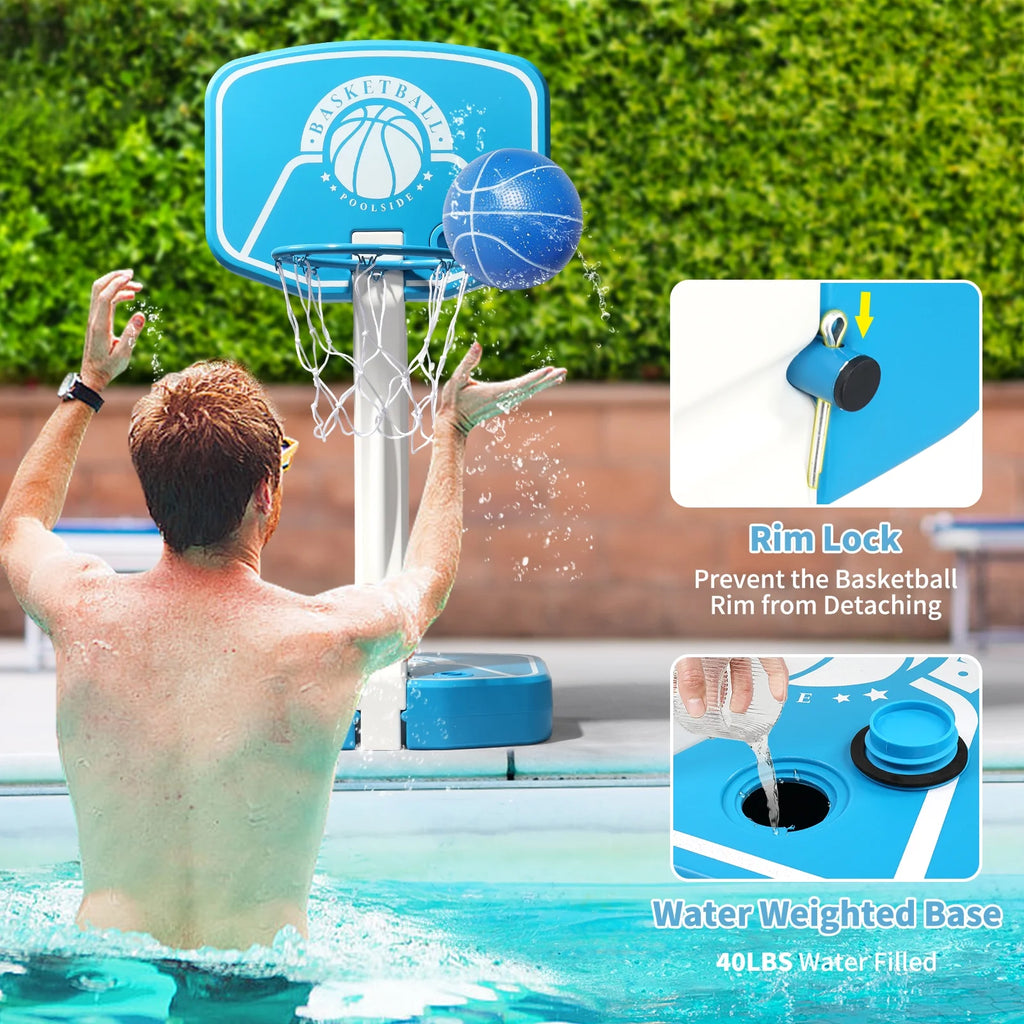 48" - 78" Adjustable Height Poolside Basketball System (Kids)