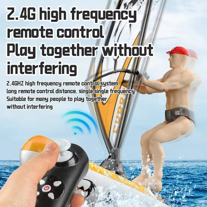 Rc Sailing Boats Remote Control Racing Boat Rc Swing Kayaking Water Toys for Tub Pool Simulated Model Children'S Day Gift