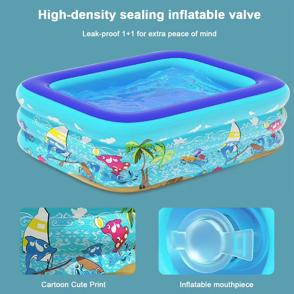 Inflatable Swimming Pool Large Family Adult Inflatable Pools Baby Swimming Pools Summer Indoor Outdoor Bathtub Toys 60/111/120Cm