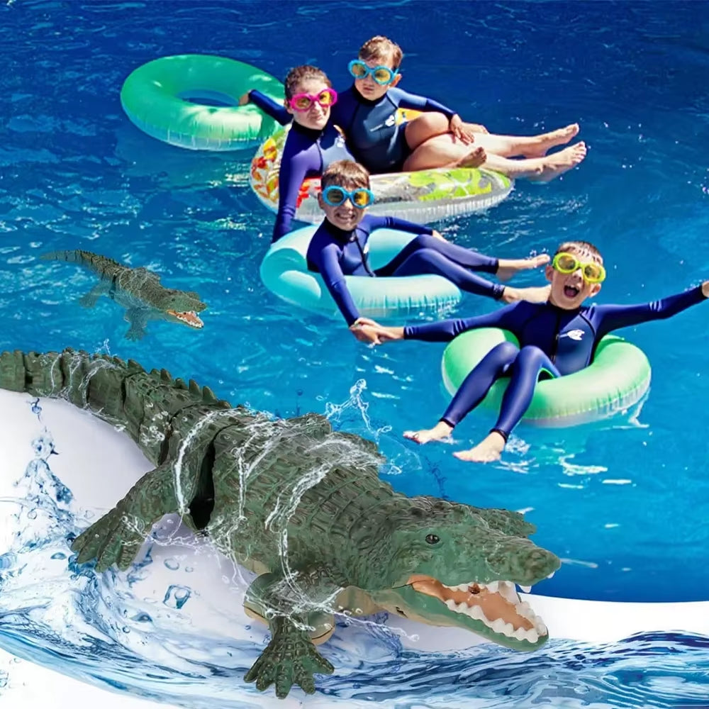 Rc Crocodile Remote Control Boat Electric Simulation Radio Control Machine Toys Children'S Water Pool Outdoor Toys for Boys