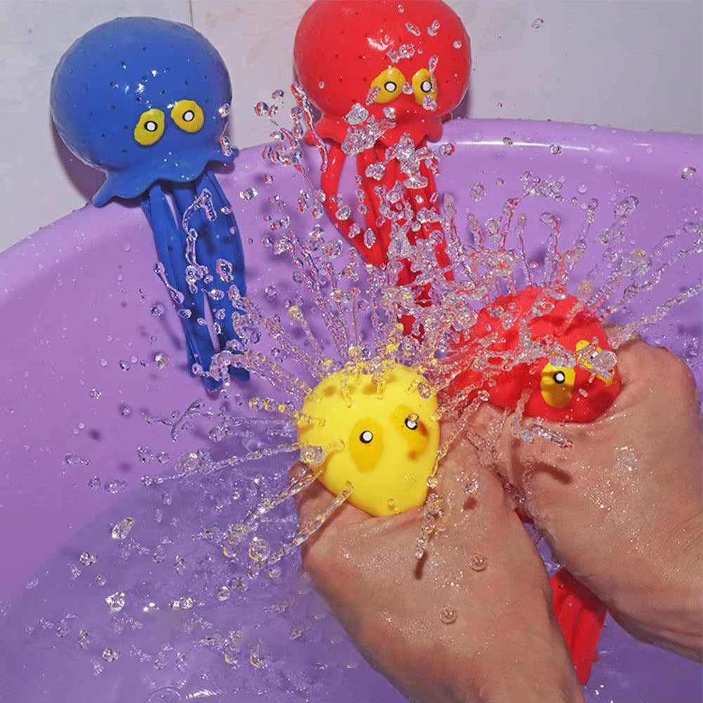 Baby Bath Toys Sponge Water Absorbing Octopus Squeezing Stress Relief Toys Summer Swimming Play Water Bath Toy for Children
