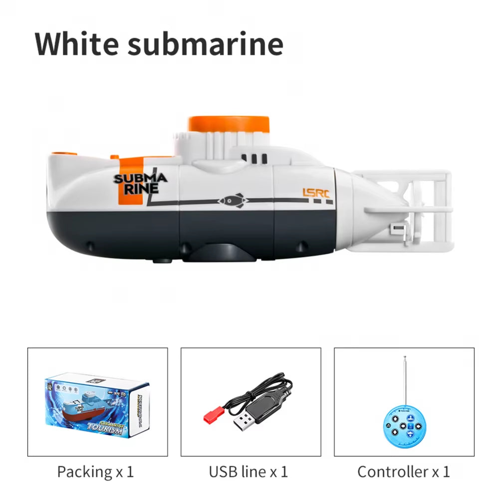 Electric Submarine Boat Underwater Diving Model Mini Playing Wireless Remote Control Model Boat Racing Toy Boys Christmas Gifts