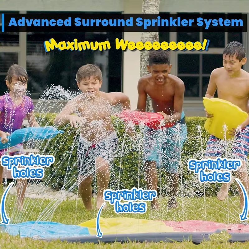 Inflatable Lawn Water Spray Slide Outdoor Kids Summer Inflatable Toys Sprinkle Water Game Backyard Pools Toys Water Splash Toys
