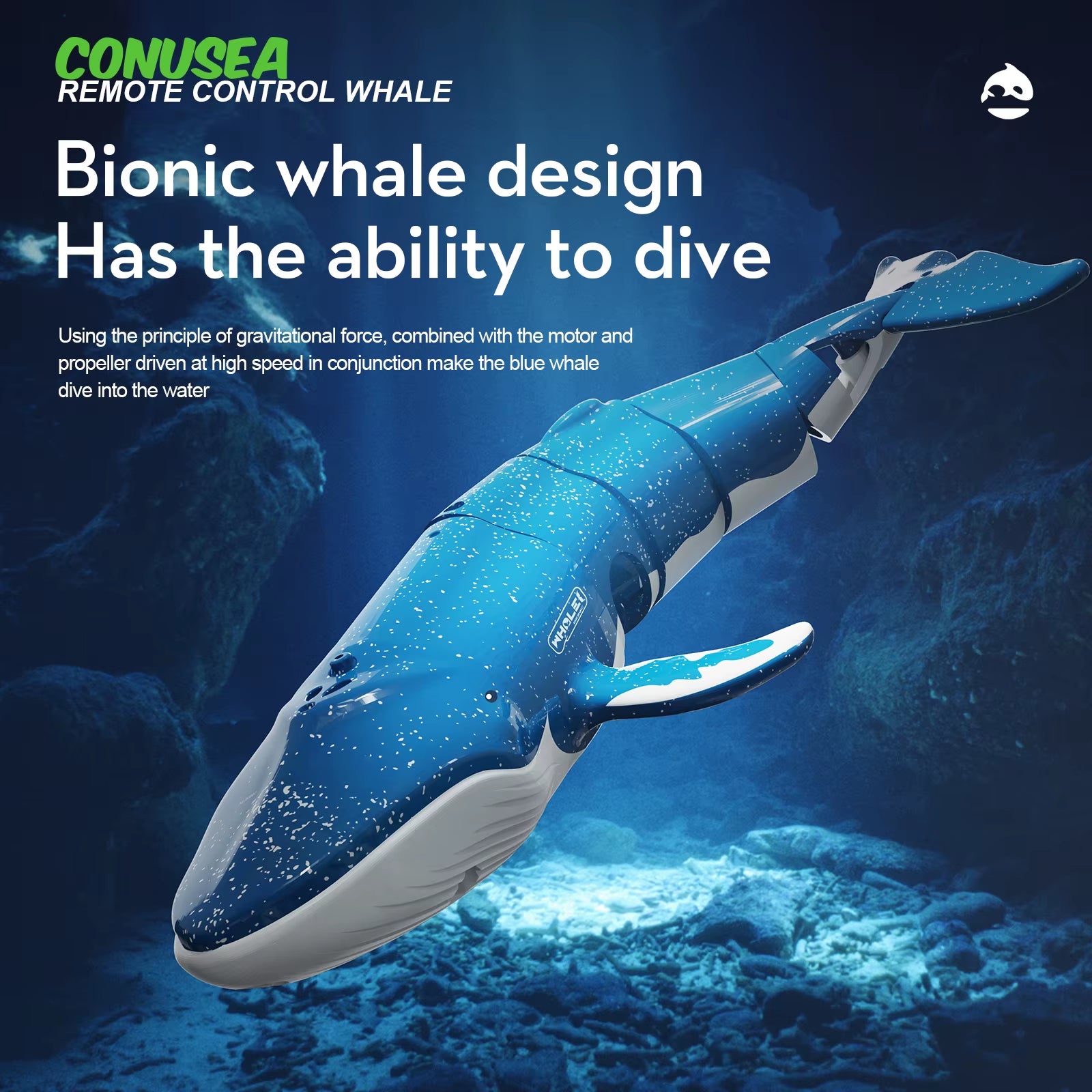 Underwater RC Submarine Remote Control Whales Shark Submarines Boat Toy Ship Diving in Pools Lake Gift Water Toys for Children