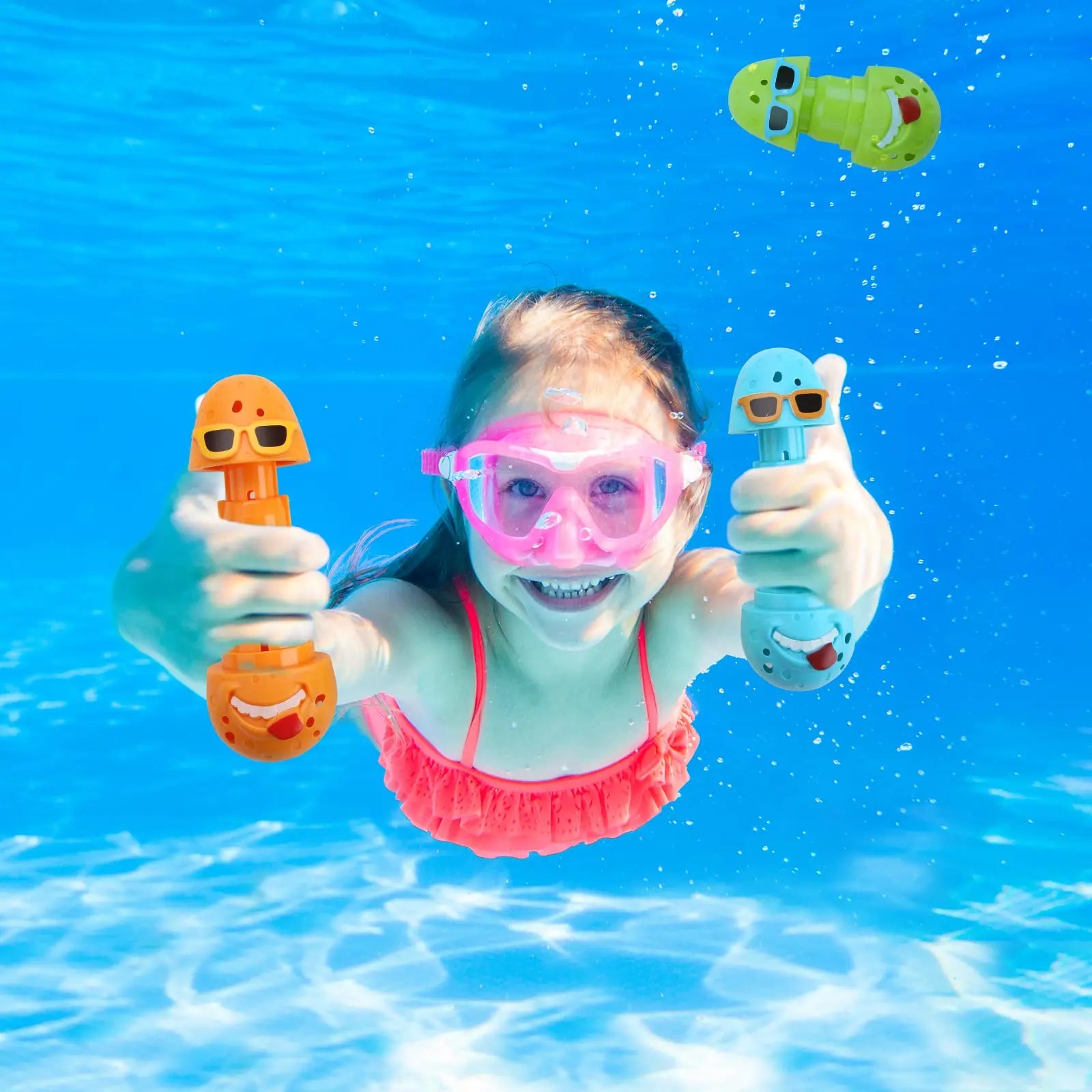 3Pcs Clown Egges Pool Diving Toys Cute Egg Diving Sticks Swimming Pool Dive Toys for Kids Summer Diving Pool Toys Water Toys