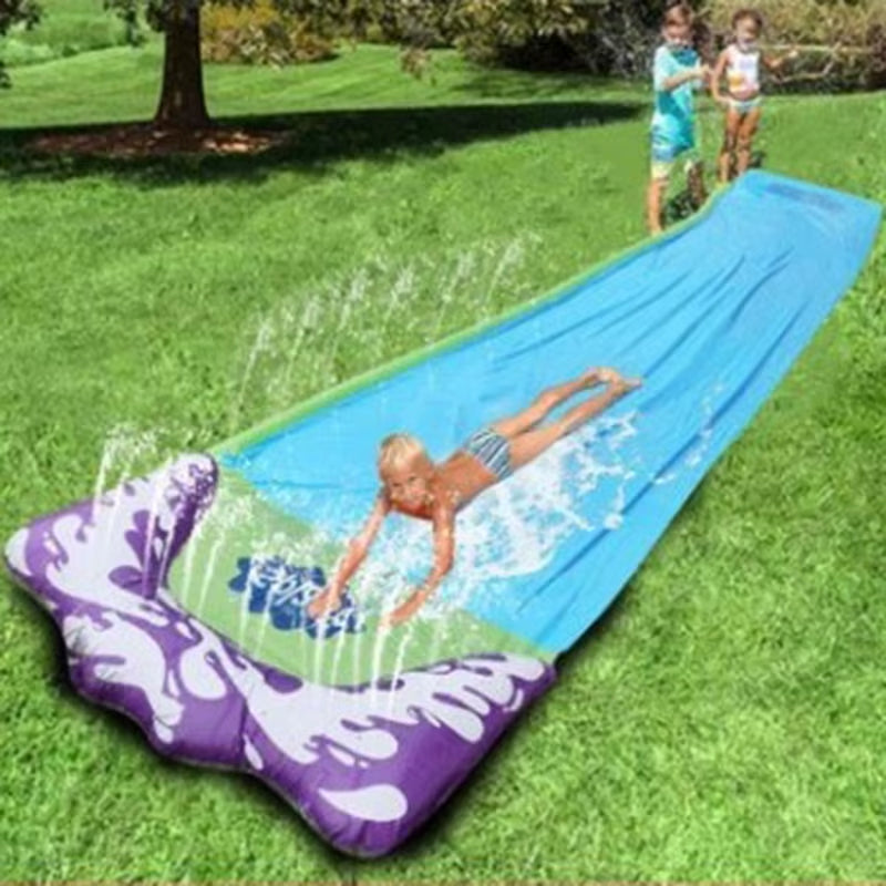 Inflatable Lawn Water Spray Slide Outdoor Kids Summer Inflatable Toys Sprinkle Water Game Backyard Pools Toys Water Splash Toys