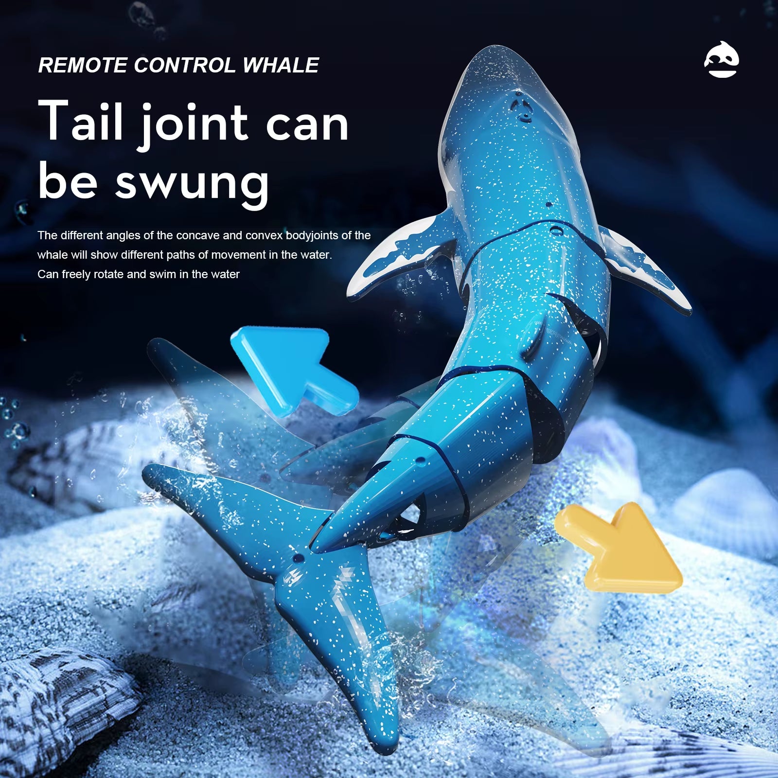Underwater RC Submarine Remote Control Whales Shark Submarines Boat Toy Ship Diving in Pools Lake Gift Water Toys for Children