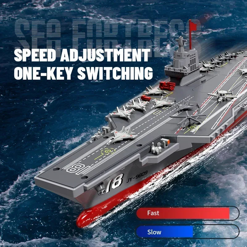 S19 Rc Boat Kids High-Speed Remote Control Boat 2.4G Remote Control Aircraft Carrier Warship Electric Water Toys Children Gift