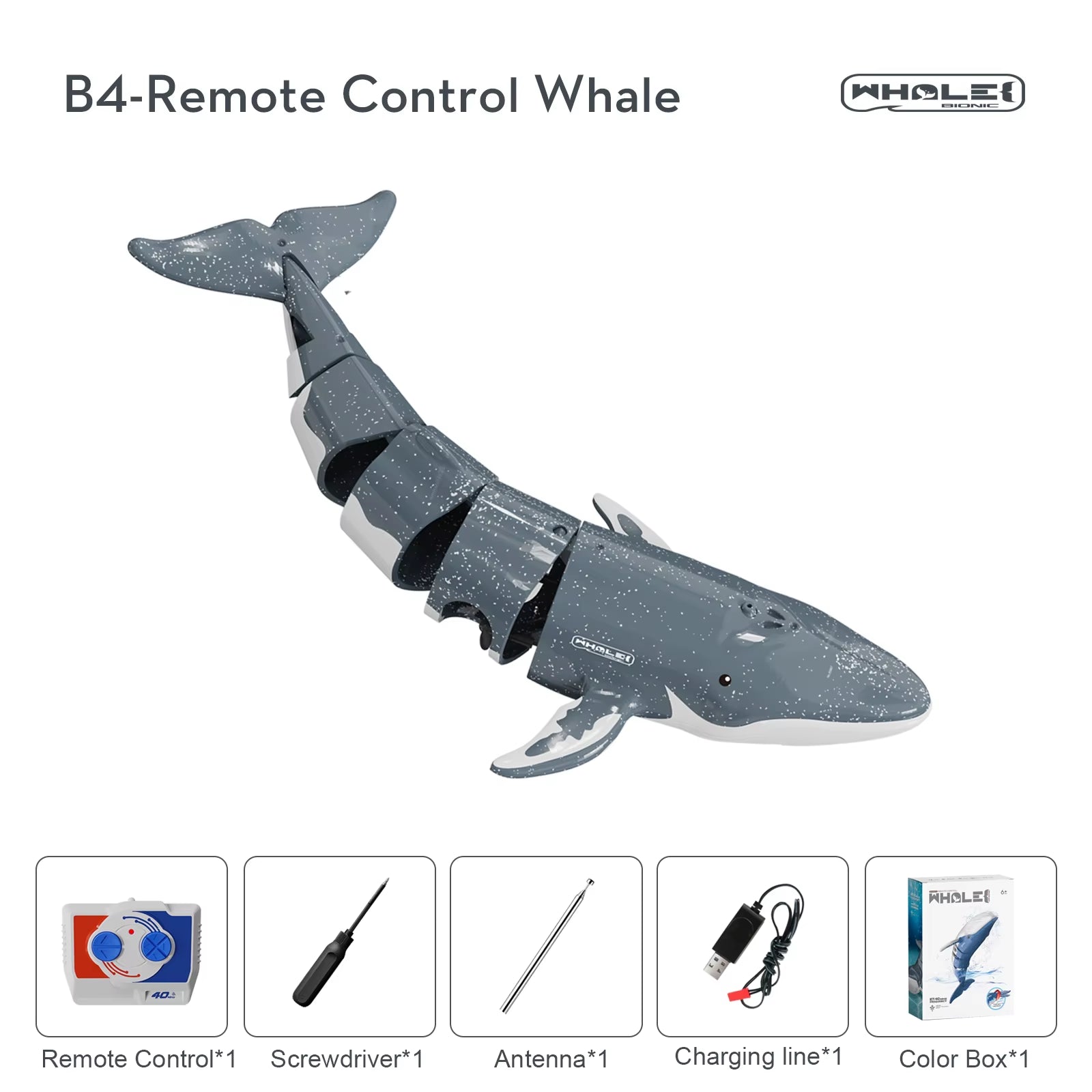Underwater RC Submarine Remote Control Whales Shark Submarines Boat Toy Ship Diving in Pools Lake Gift Water Toys for Children