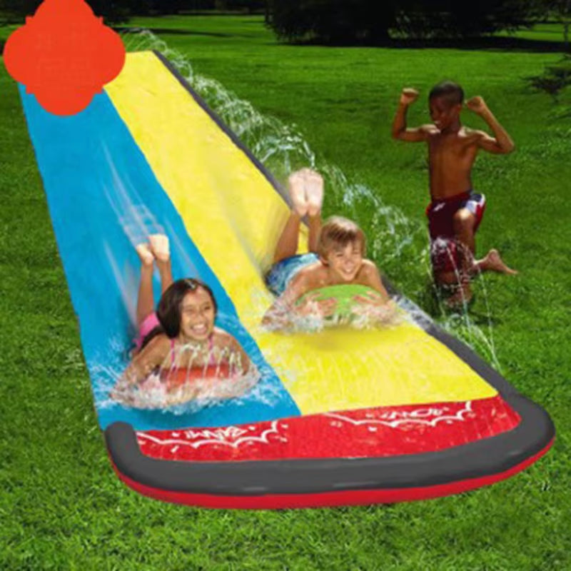 Inflatable Lawn Water Spray Slide Outdoor Kids Summer Inflatable Toys Sprinkle Water Game Backyard Pools Toys Water Splash Toys