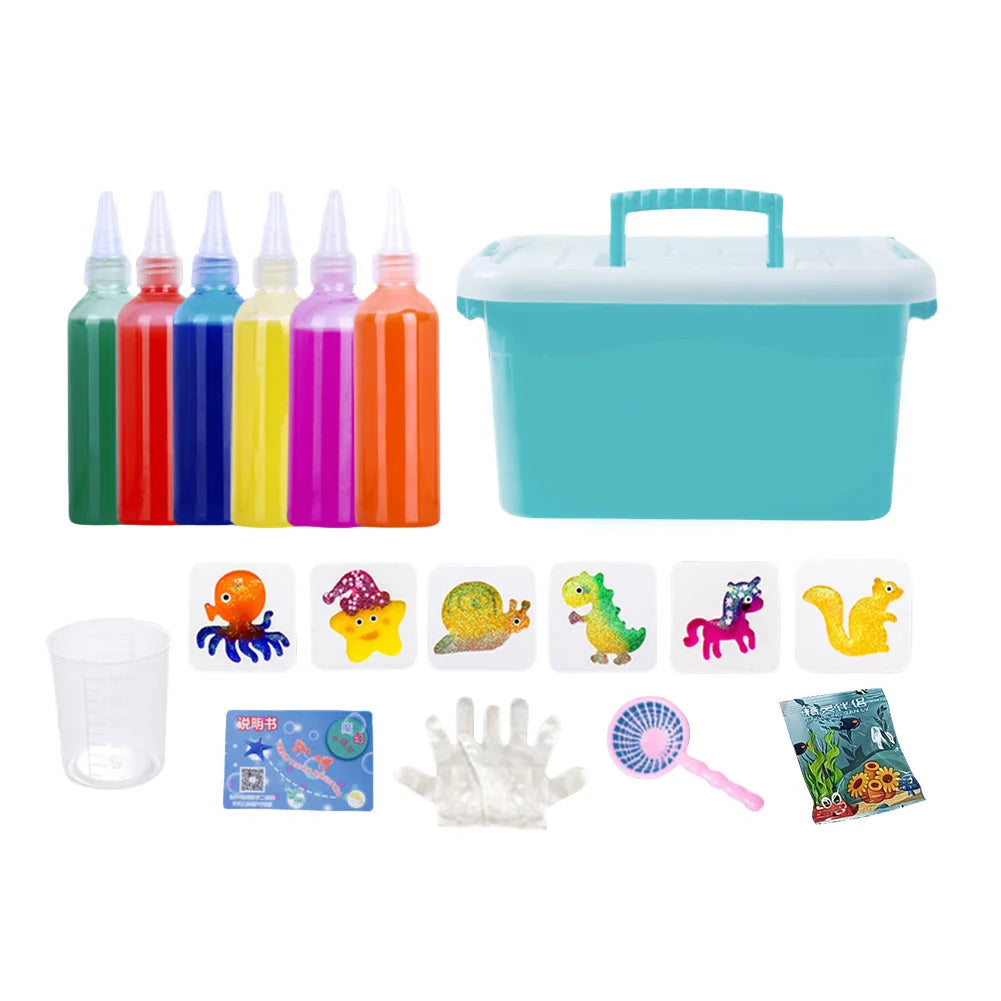 Creative Water Fairy Water Gel Kit Handmade DIY Toys Fairy Water Elf 3D Animal Mold Birthday Gifts Kids Colorful Educational Toy