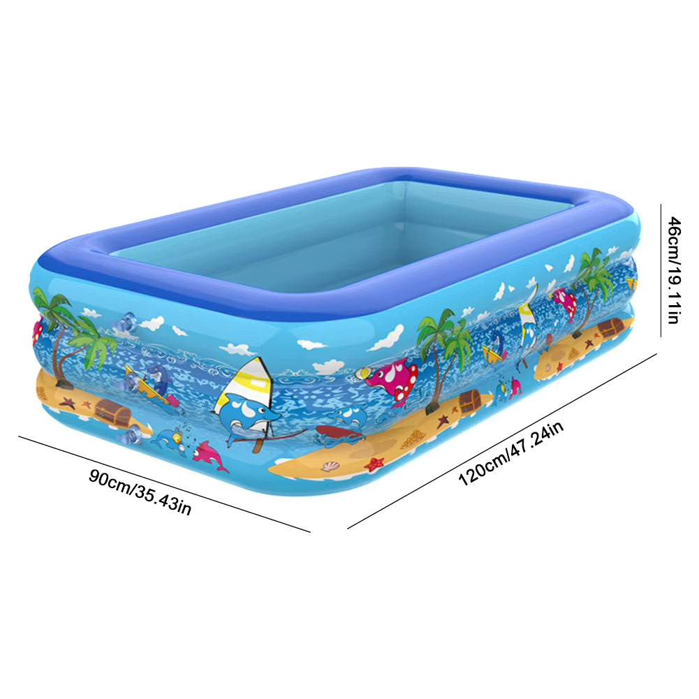 Inflatable Swimming Pool Large Family Adult Inflatable Pools Baby Swimming Pools Summer Indoor Outdoor Bathtub Toys 60/111/120Cm