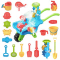 Beach Toys, Sand Toys for Toddlers 3 4 5 6+, Beach Toy Trolley Car with Bucket, Animal Molds,Dumper Truck Summer Outdoor Water Toys for Kids, Birthday Gift for Boys Girls