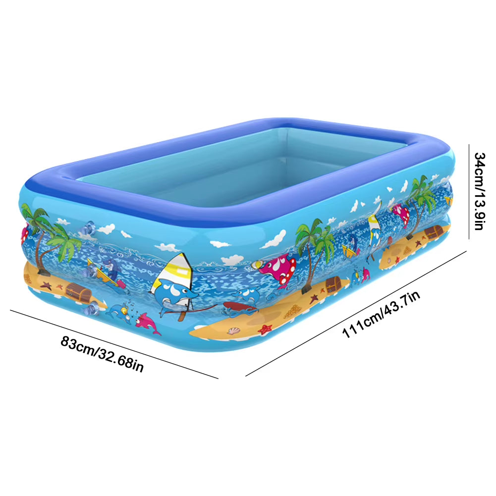 Inflatable Swimming Pool Large Family Adult Inflatable Pools Baby Swimming Pools Summer Indoor Outdoor Bathtub Toys 60/111/120Cm