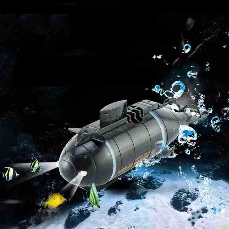 Electric Submarine Boat Underwater Diving Model Mini Playing Wireless Remote Control Model Boat Racing Toy Boys Christmas Gifts