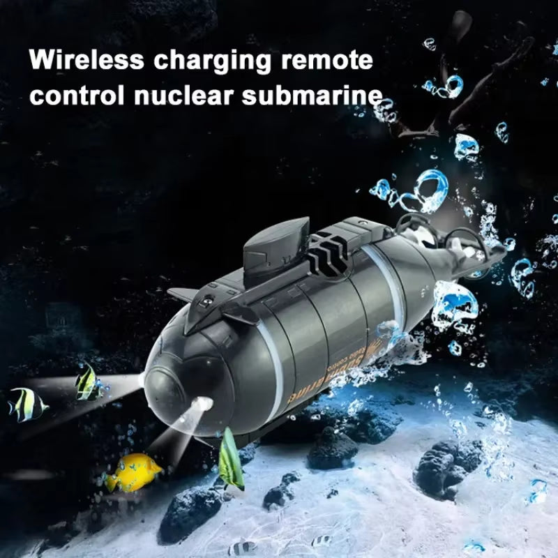 Electric Submarine Boat Underwater Diving Model Mini Playing Wireless Remote Control Model Boat Racing Toy Boys Christmas Gifts