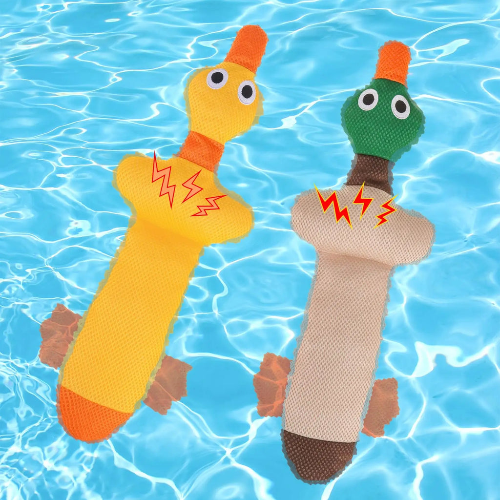 Floating Dog Water Pool Toys 2 Packs - Suitable for Medium/Large-Sized Dogs, Zizi Duck-Designed Pool Toys, Summer Dog Toys