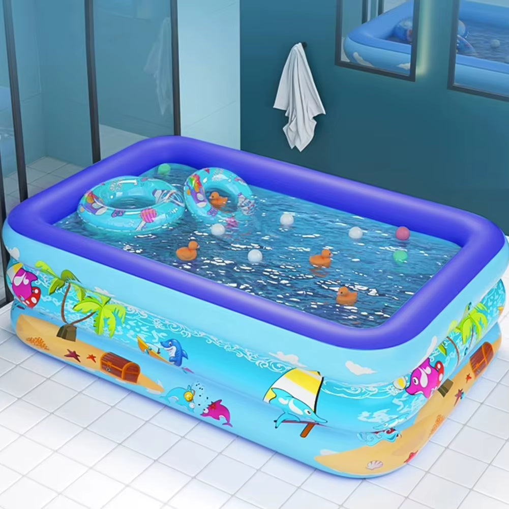 Inflatable Swimming Pool Large Family Adult Inflatable Pools Baby Swimming Pools Summer Indoor Outdoor Bathtub Toys 60/111/120Cm