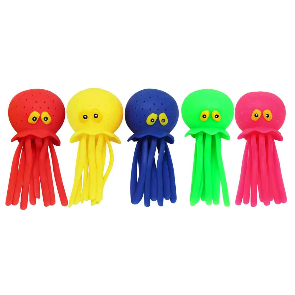 Baby Bath Toys Sponge Water Absorbing Octopus Squeezing Stress Relief Toys Summer Swimming Play Water Bath Toy for Children