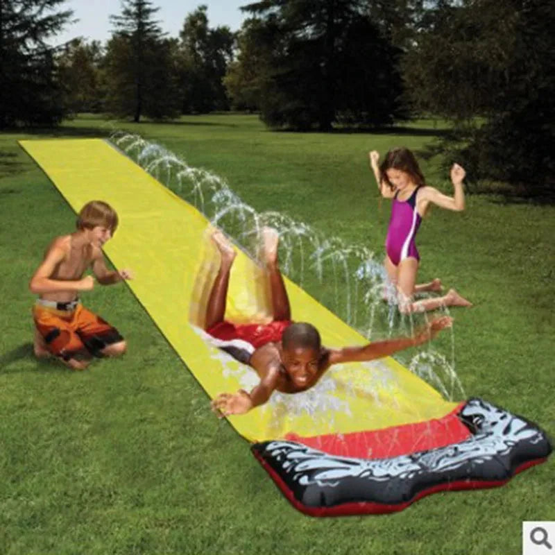 Inflatable Lawn Water Slide for Kids Summer Outdoor Games Backyard Waterslide Spray Water Toys with Sprinkler Garden Water Slide