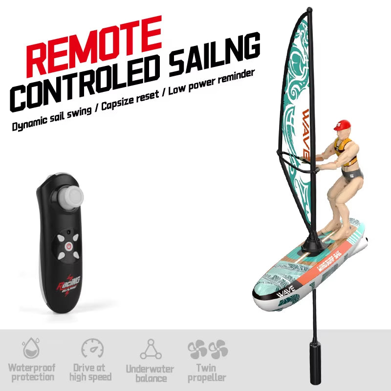 Rc Sailing Boats Remote Control Racing Boat Rc Swing Kayaking Water Toys for Tub Pool Simulated Model Children'S Day Gift