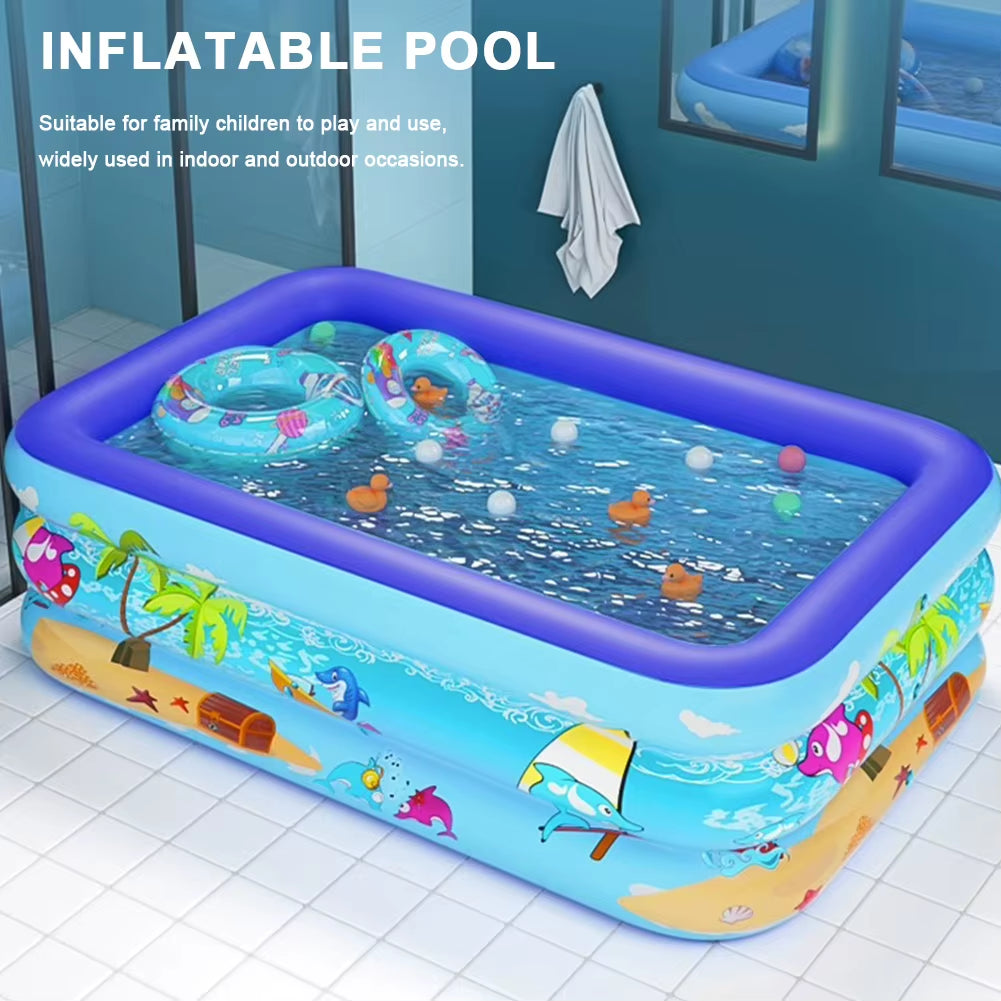 Inflatable Swimming Pool Large Family Adult Inflatable Pools Baby Swimming Pools Summer Indoor Outdoor Bathtub Toys 60/111/120Cm