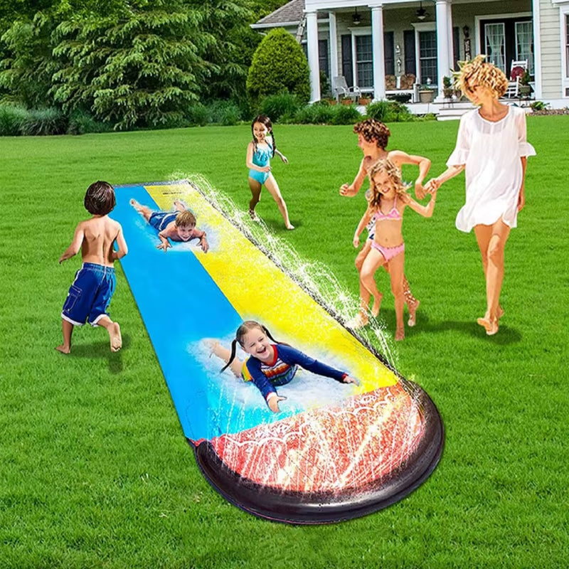 Inflatable Lawn Water Spray Slide Outdoor Kids Summer Inflatable Toys Sprinkle Water Game Backyard Pools Toys Water Splash Toys