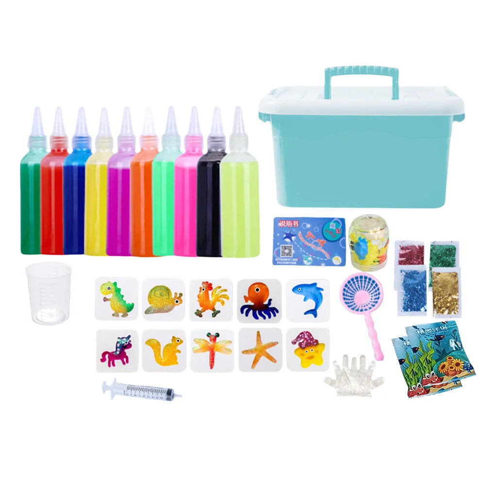 Creative Water Fairy Water Gel Kit Handmade DIY Toys Fairy Water Elf 3D Animal Mold Birthday Gifts Kids Colorful Educational Toy