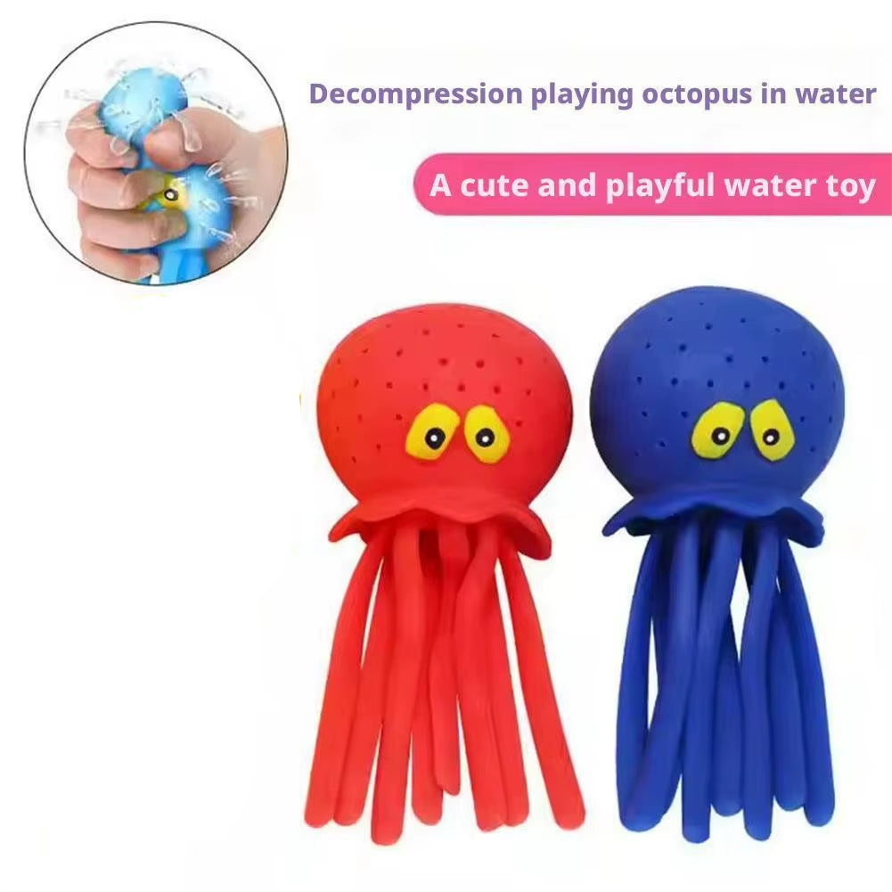Baby Bath Toys Sponge Water Absorbing Octopus Squeezing Stress Relief Toys Summer Swimming Play Water Bath Toy for Children