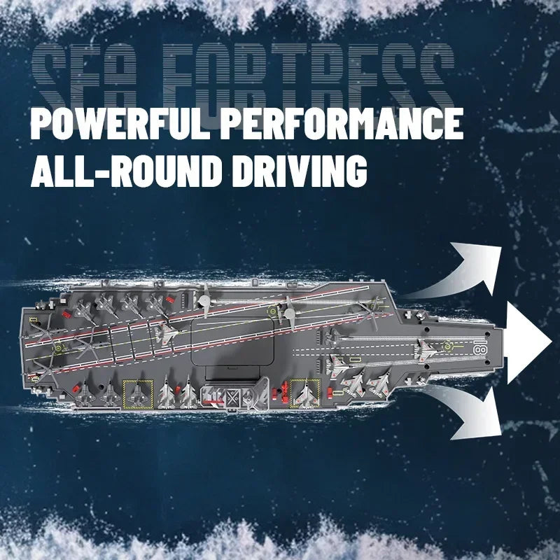 S19 Rc Boat Kids High-Speed Remote Control Boat 2.4G Remote Control Aircraft Carrier Warship Electric Water Toys Children Gift