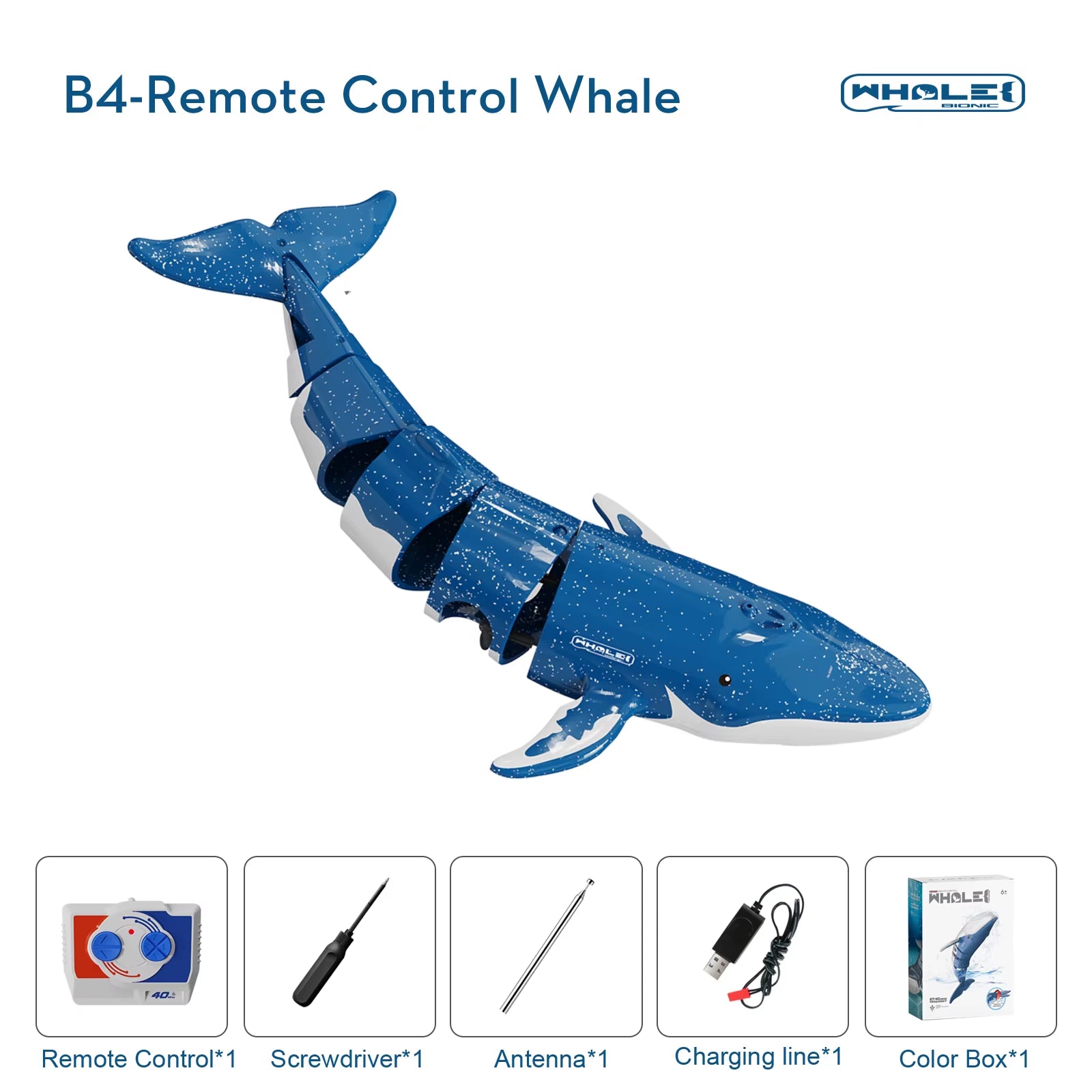 Underwater RC Submarine Remote Control Whales Shark Submarines Boat Toy Ship Diving in Pools Lake Gift Water Toys for Children