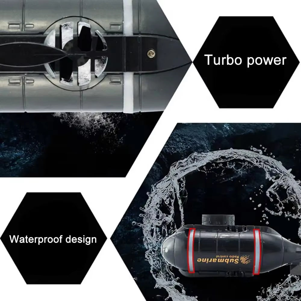 Electric Submarine Boat Underwater Diving Model Mini Playing Wireless Remote Control Model Boat Racing Toy Boys Christmas Gifts