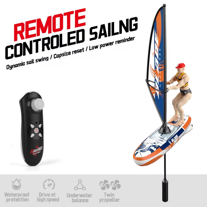 Rc Sailing Boats Remote Control Racing Boat Rc Swing Kayaking Water Toys for Tub Pool Simulated Model Children'S Day Gift