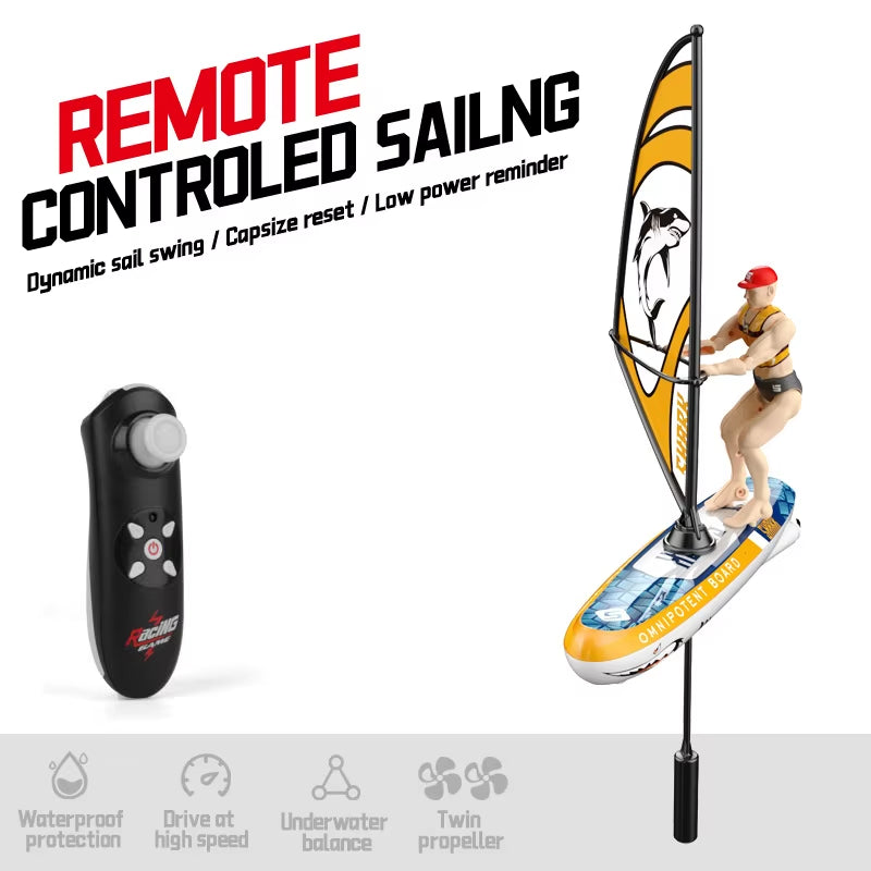 Rc Sailing Boats Remote Control Racing Boat Rc Swing Kayaking Water Toys for Tub Pool Simulated Model Children'S Day Gift