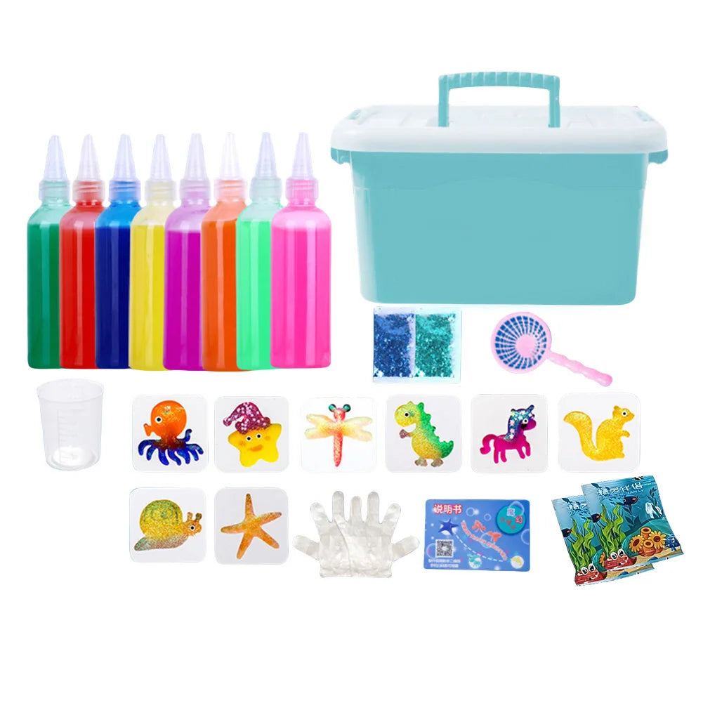 Creative Water Fairy Water Gel Kit Handmade DIY Toys Fairy Water Elf 3D Animal Mold Birthday Gifts Kids Colorful Educational Toy